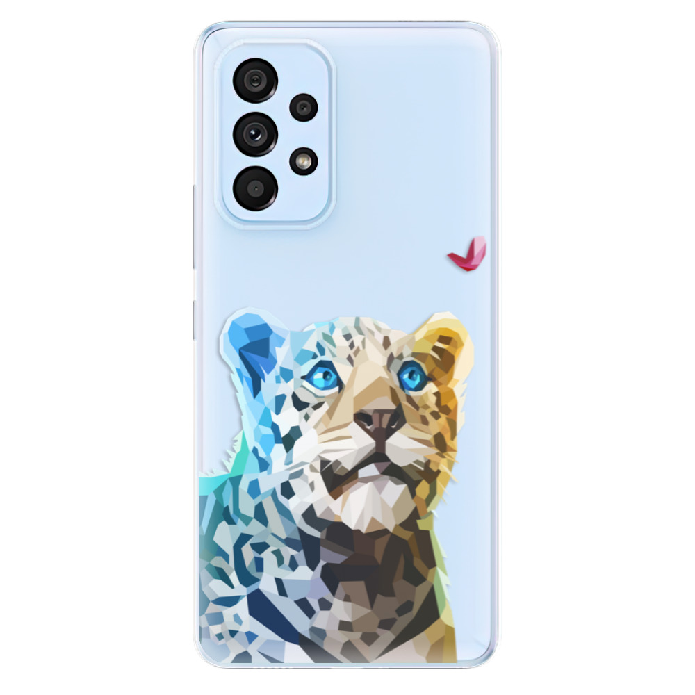 Odolné silikonové pouzdro iSaprio - Leopard With Butterfly - Samsung Galaxy A53 5G