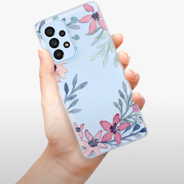 Silikonové pouzdro iSaprio - Samsung Galaxy A53 5G - Leaves and Flowers