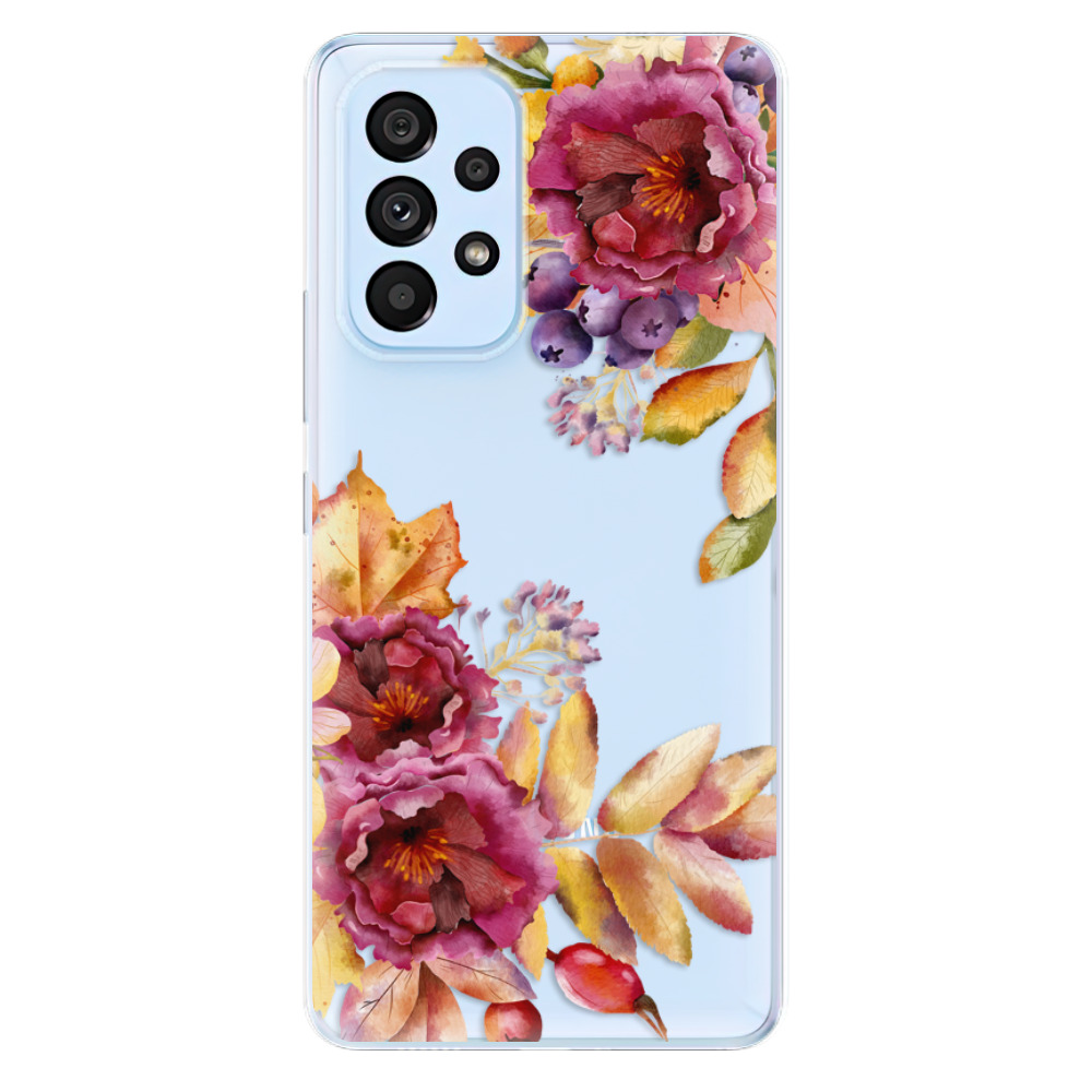 Silikonové odolné pouzdro iSaprio - Fall Flowers na mobil Samsung Galaxy A53 5G (Odolný silikonový kryt, obal, pouzdro iSaprio - Fall Flowers na mobilní telefon Samsung Galaxy A53 5G)