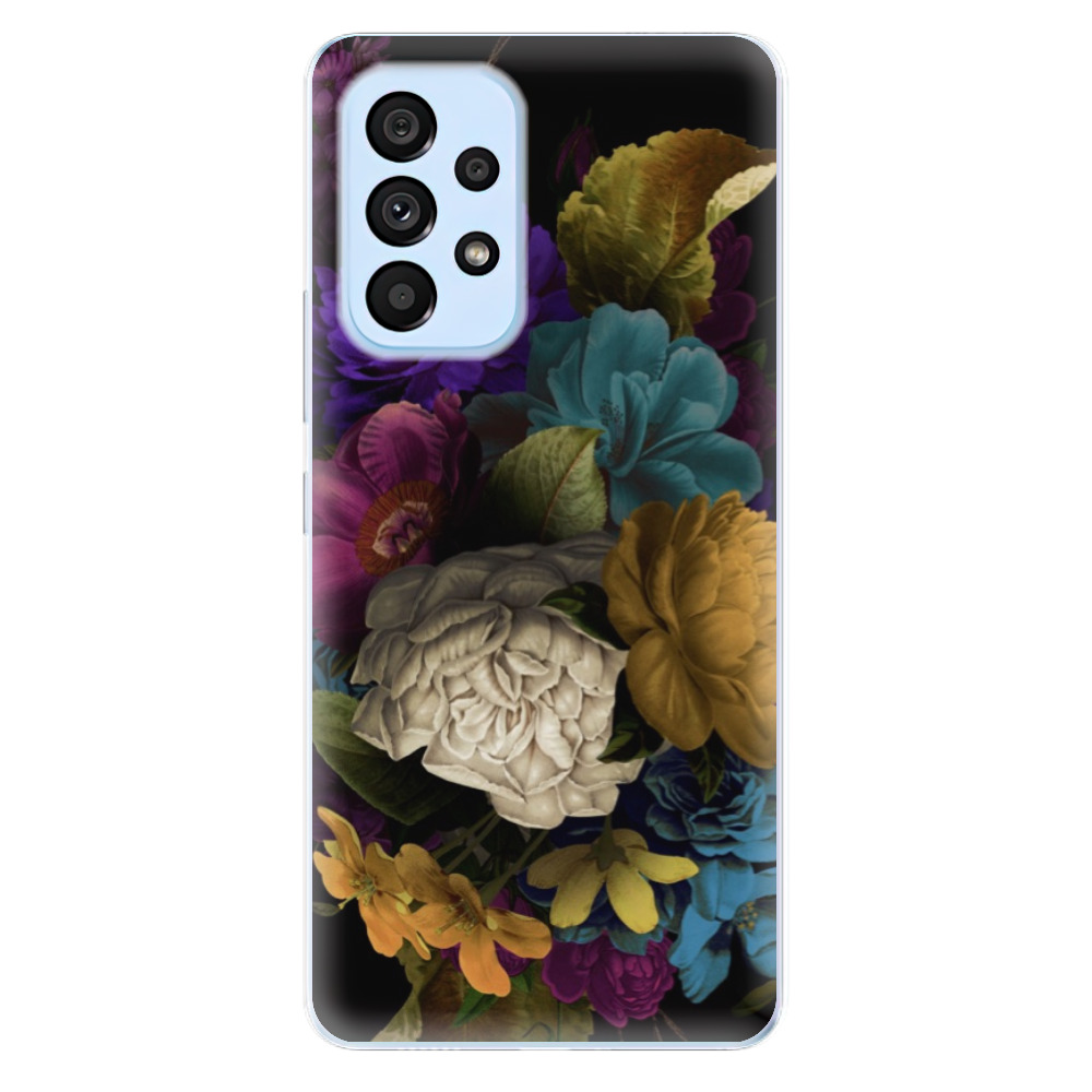 Silikonové odolné pouzdro iSaprio - Dark Flowers na mobil Samsung Galaxy A53 5G (Odolný silikonový kryt, obal, pouzdro iSaprio - Dark Flowers na mobilní telefon Samsung Galaxy A53 5G)