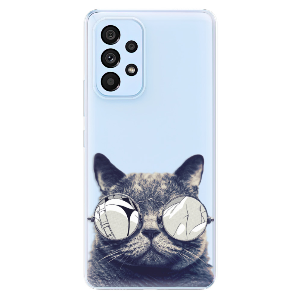 Odolné silikonové pouzdro iSaprio - Crazy Cat 01 - Samsung Galaxy A73 5G