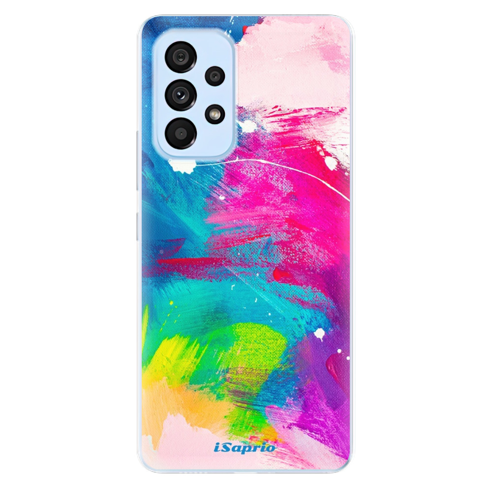 Odolné silikonové pouzdro iSaprio - Abstract Paint 03 - Samsung Galaxy A73 5G