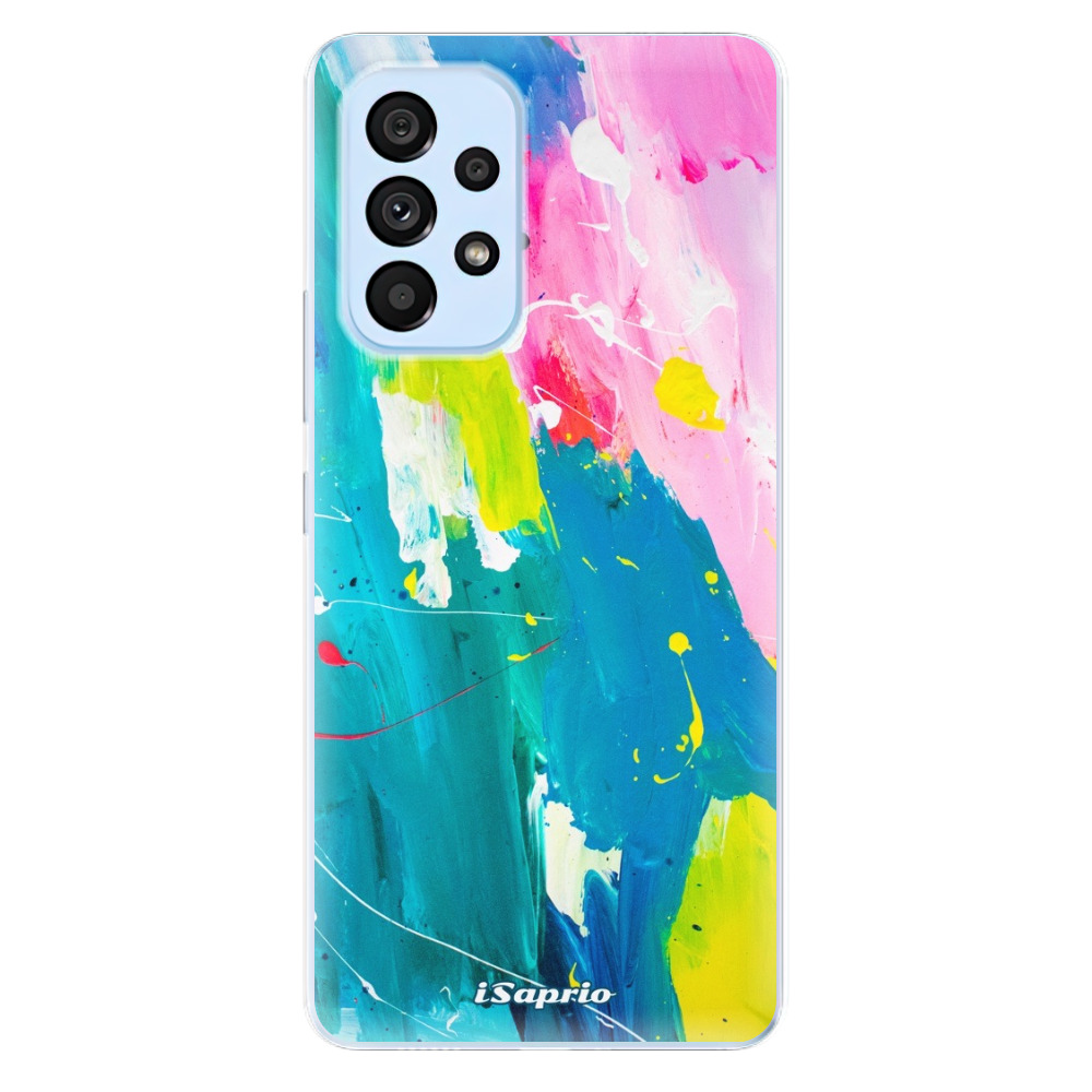 Odolné silikonové pouzdro iSaprio - Abstract Paint 04 - Samsung Galaxy A73 5G