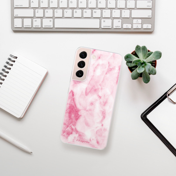 Silikonové pouzdro iSaprio - Samsung Galaxy S22 5G - RoseMarble 16