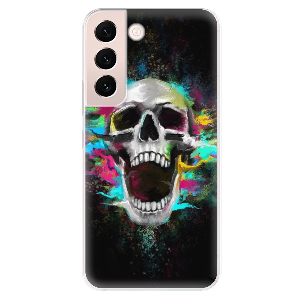 Silikonové odolné pouzdro iSaprio - Skull in Colors na mobil Samsung Galaxy S22 5G (Odolný silikonový kryt, obal, pouzdro iSaprio - Skull in Colors na mobilní telefon Samsung Galaxy S22 5G)