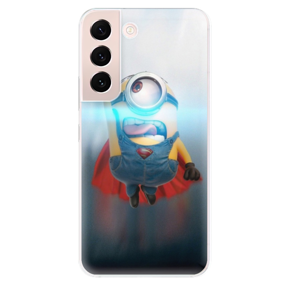 Silikonové odolné pouzdro iSaprio - Mimons Superman 02 na mobil Samsung Galaxy S22 5G (Odolný silikonový kryt, obal, pouzdro iSaprio - Mimons Superman 02 na mobilní telefon Samsung Galaxy S22 5G)
