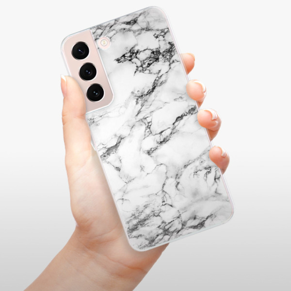 Silikonové pouzdro iSaprio - Samsung Galaxy S22 5G - White Marble 01