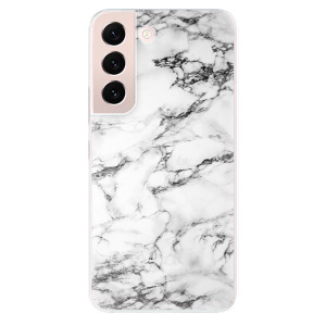 Silikonové pouzdro iSaprio - Samsung Galaxy S22 5G - White Marble 01