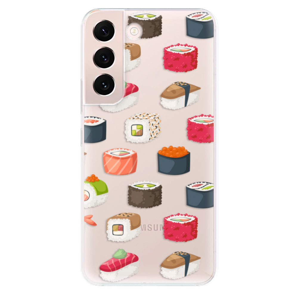Silikonové odolné pouzdro iSaprio - Sushi Pattern na mobil Samsung Galaxy S22 5G (Odolný silikonový kryt, obal, pouzdro iSaprio - Sushi Pattern na mobilní telefon Samsung Galaxy S22 5G)