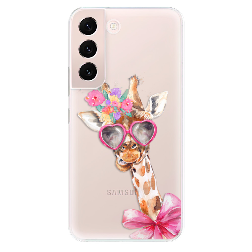 Odolné silikonové pouzdro iSaprio - Lady Giraffe - Samsung Galaxy S22 5G