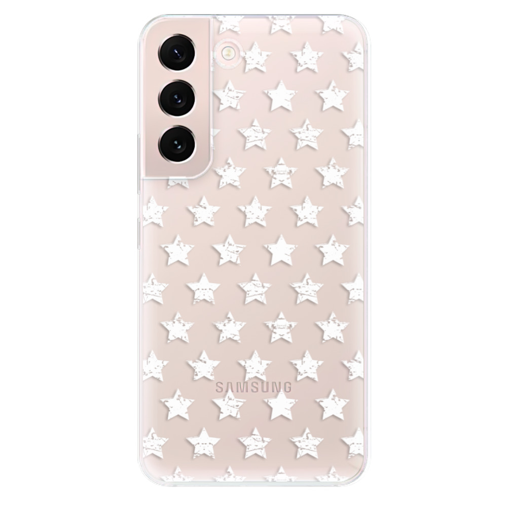 Odolné silikonové pouzdro iSaprio - Stars Pattern - white - Samsung Galaxy S22 5G