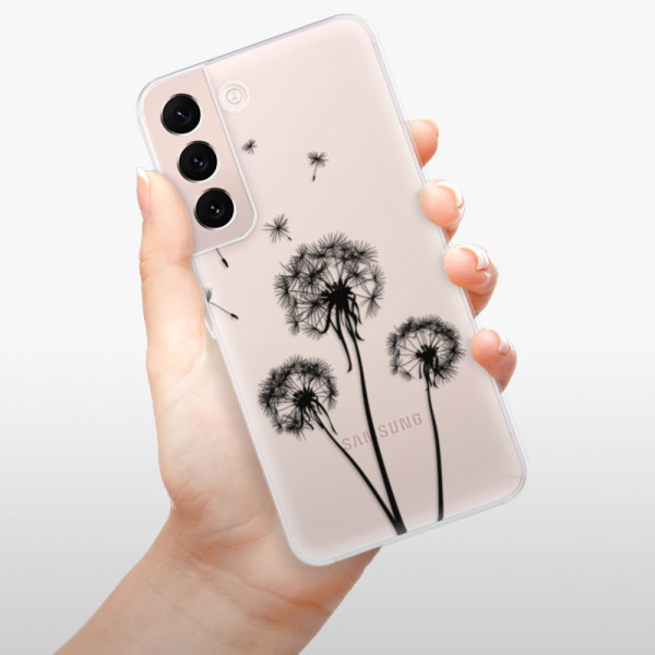 Silikonové pouzdro iSaprio - Samsung Galaxy S22 5G - Three Dandelions black