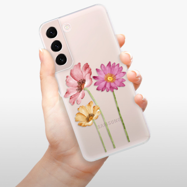 Silikonové pouzdro iSaprio - Samsung Galaxy S22 5G - Three Flowers