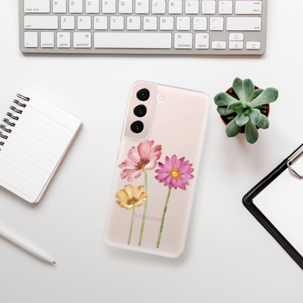 Silikonové pouzdro iSaprio - Samsung Galaxy S22 5G - Three Flowers