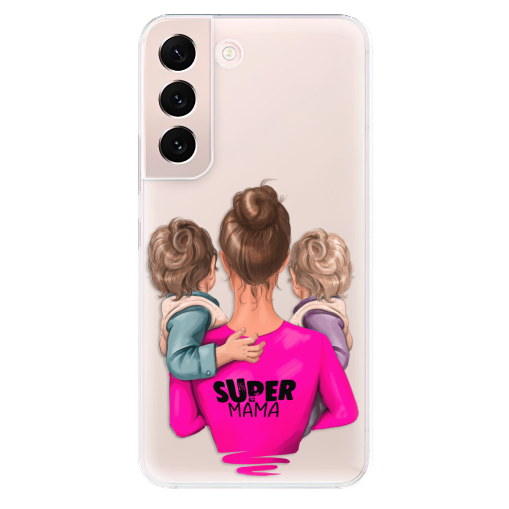 Odolné silikonové pouzdro iSaprio - Super Mama - Two Boys - Samsung Galaxy S22 5G