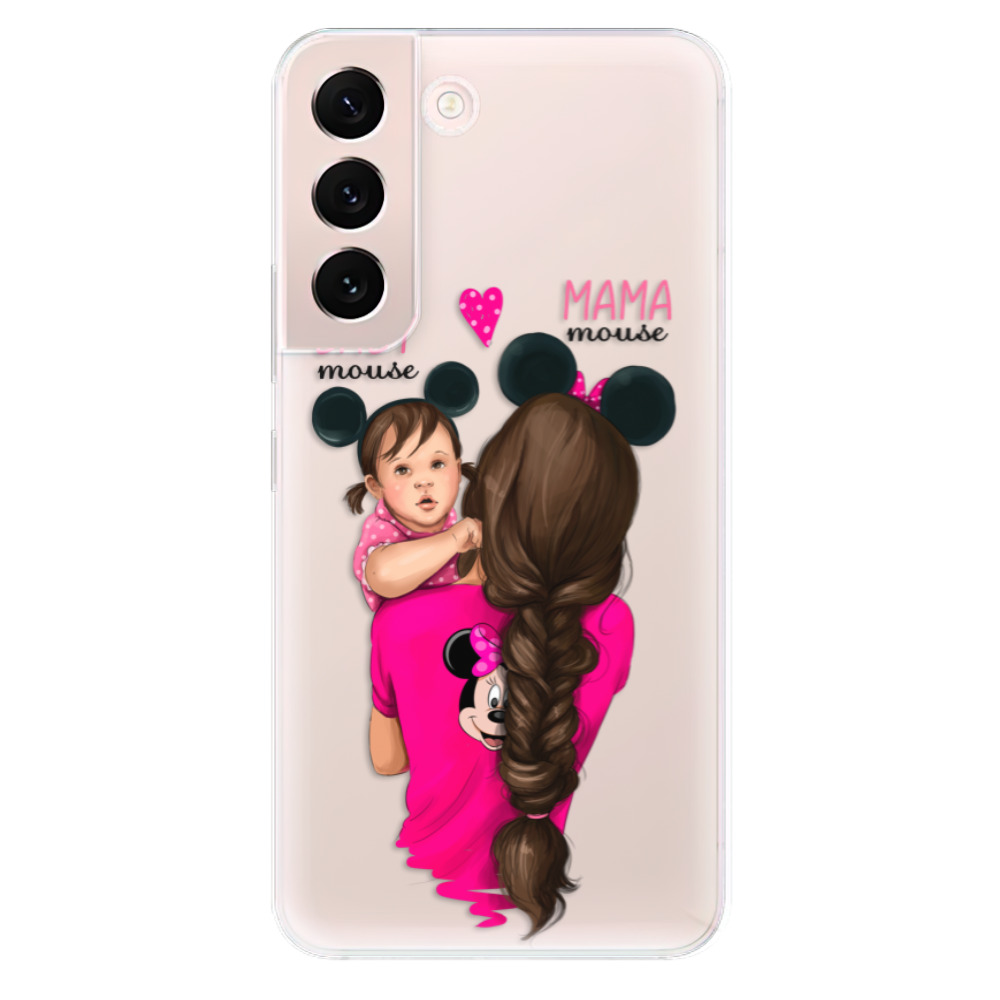 Odolné silikonové pouzdro iSaprio - Mama Mouse Brunette and Girl - Samsung Galaxy S22 5G