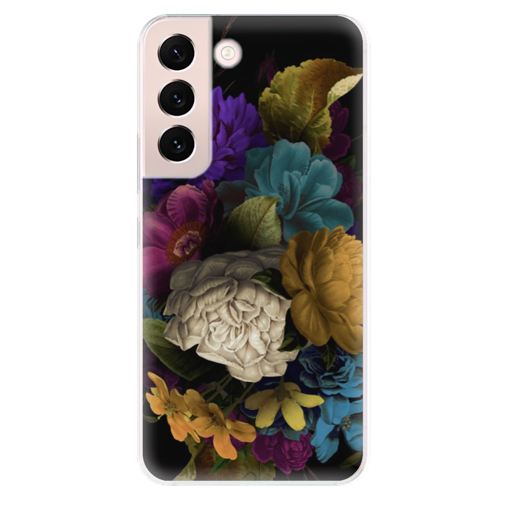 Silikonové odolné pouzdro iSaprio - Dark Flowers na mobil Samsung Galaxy S22 5G (Odolný silikonový kryt, obal, pouzdro iSaprio - Dark Flowers na mobilní telefon Samsung Galaxy S22 5G)
