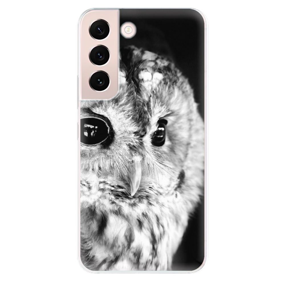 Silikonové odolné pouzdro iSaprio - BW Owl na mobil Samsung Galaxy S22 5G (Odolný silikonový kryt, obal, pouzdro iSaprio - BW Owl na mobilní telefon Samsung Galaxy S22 5G)
