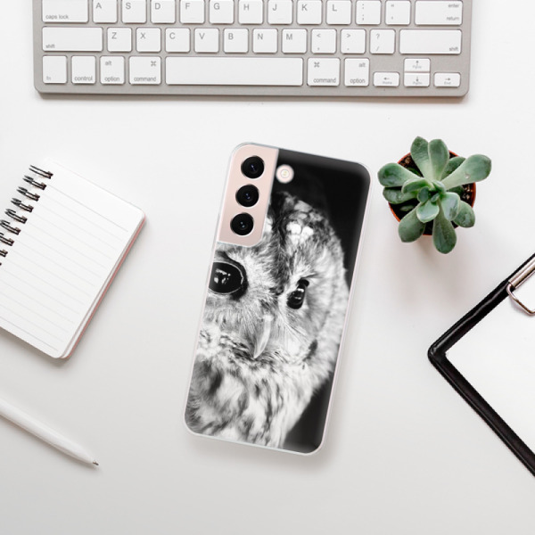 Silikonové pouzdro iSaprio - Samsung Galaxy S22 5G - BW Owl