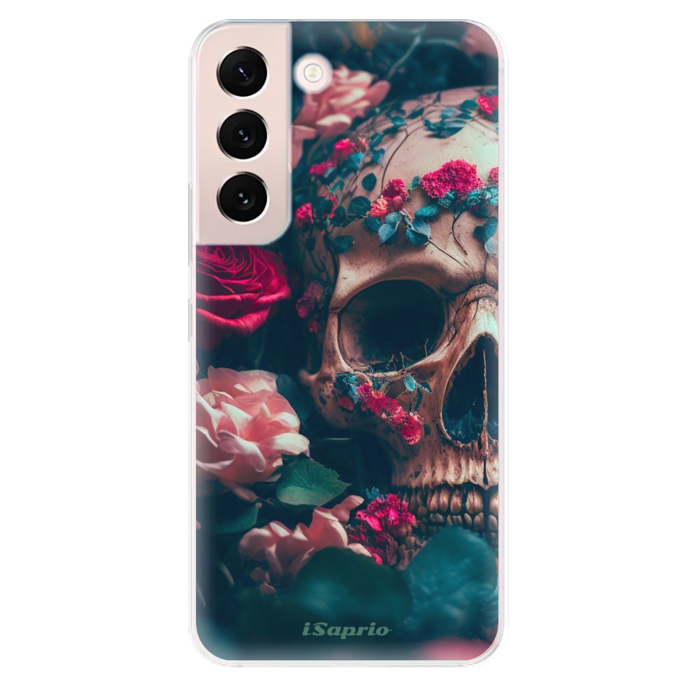 Odolné silikonové pouzdro iSaprio - Skull in Roses - Samsung Galaxy S22 5G