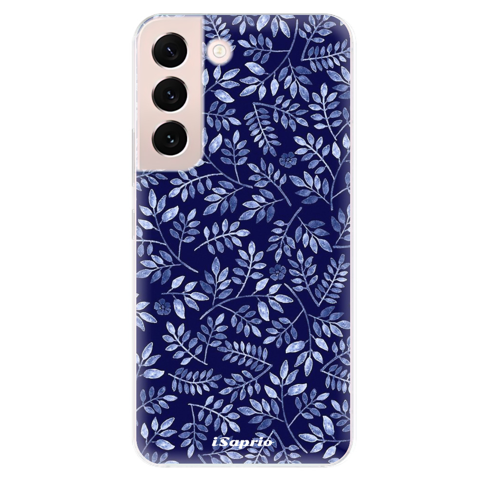 Odolné silikonové pouzdro iSaprio - Blue Leaves 05 - Samsung Galaxy S22+ 5G