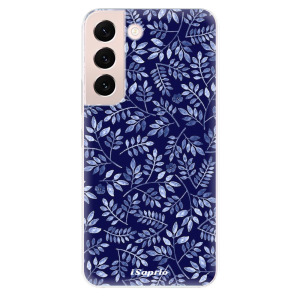 Silikonové odolné pouzdro iSaprio - Blue Leaves 05 na mobil Samsung Galaxy S22 Plus 5G