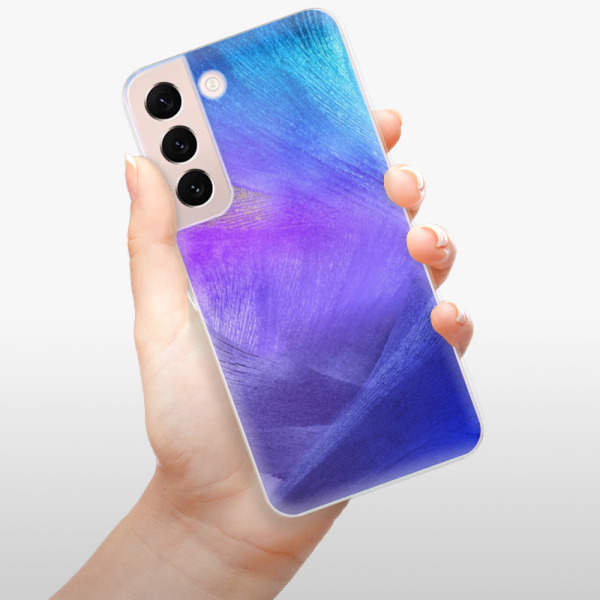 Silikonové pouzdro iSaprio - Samsung Galaxy S22 Plus 5G - Purple Feathers