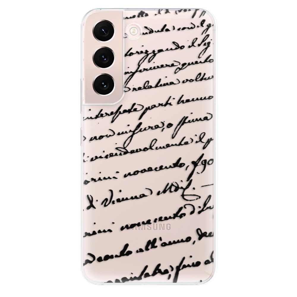 Odolné silikonové pouzdro iSaprio - Handwriting 01 - black - Samsung Galaxy S22+ 5G