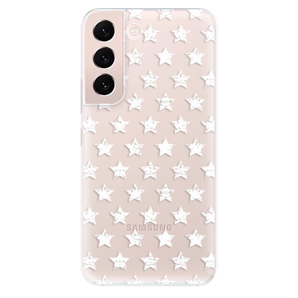 Odolné silikonové pouzdro iSaprio - Stars Pattern - white - Samsung Galaxy S22+ 5G