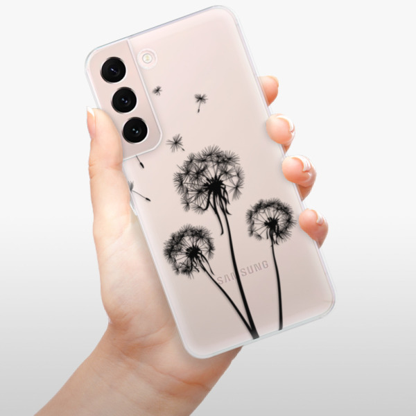 Silikonové pouzdro iSaprio - Samsung Galaxy S22 Plus 5G - Three Dandelions black