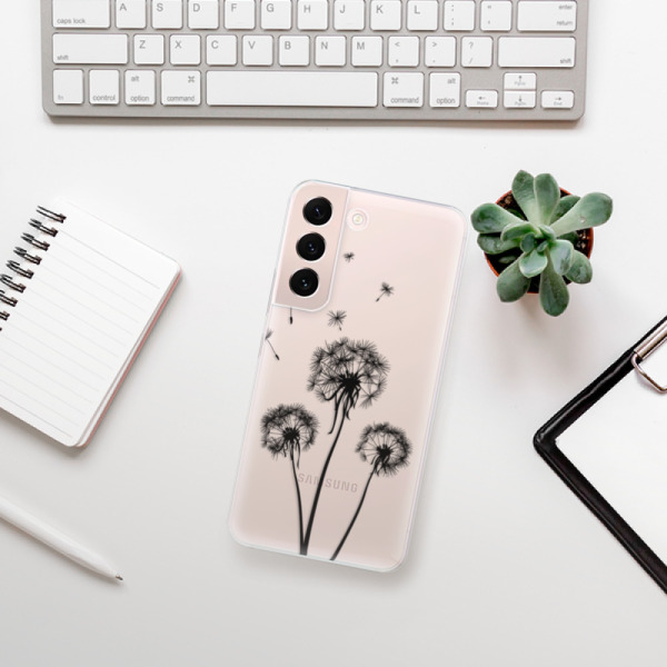 Silikonové pouzdro iSaprio - Samsung Galaxy S22 Plus 5G - Three Dandelions black