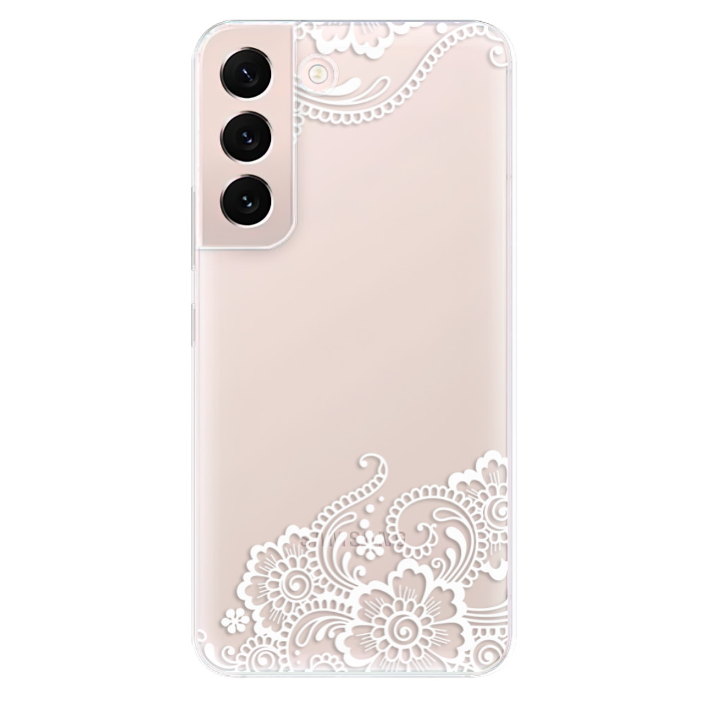 Odolné silikonové pouzdro iSaprio - White Lace 02 - Samsung Galaxy S22+ 5G