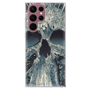 Silikonové odolné pouzdro iSaprio - Abstract Skull na mobil Samsung Galaxy S22 Ultra 5G