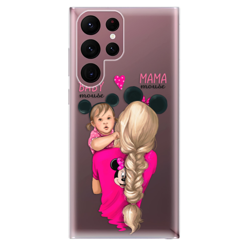 Odolné silikonové pouzdro iSaprio - Mama Mouse Blond and Girl - Samsung Galaxy S22 Ultra 5G