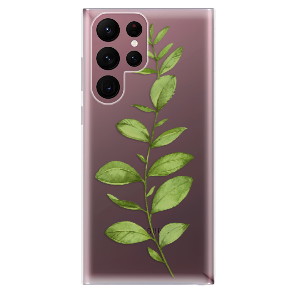 Odolné silikonové pouzdro iSaprio - Green Plant 01 - Samsung Galaxy S22 Ultra 5G