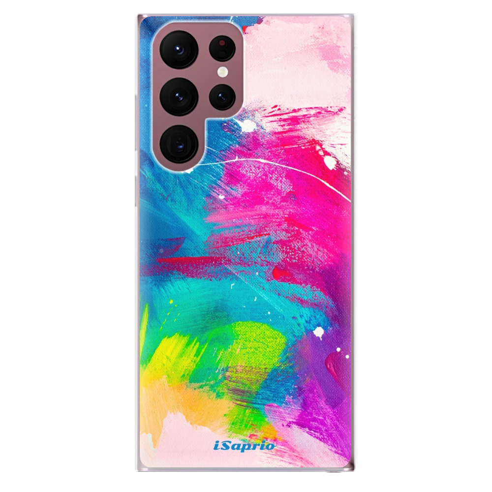 Odolné silikonové pouzdro iSaprio - Abstract Paint 03 - Samsung Galaxy S22 Ultra 5G