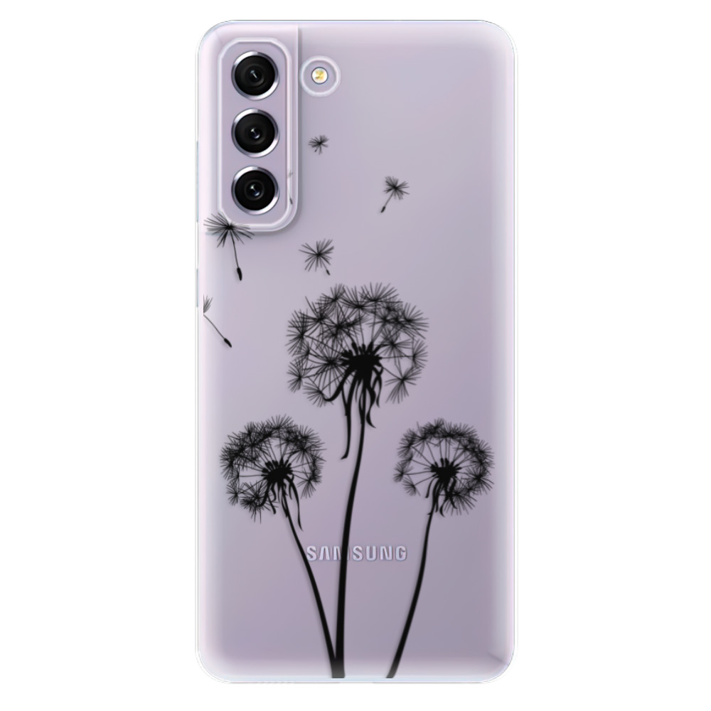 Silikonové odolné pouzdro iSaprio - Three Dandelions - black na mobil Samsung Galaxy S21 FE 5G (Odolný silikonový kryt, obal, pouzdro iSaprio - Three Dandelions - black na mobilní telefon Samsung Galaxy S21 FE 5G)