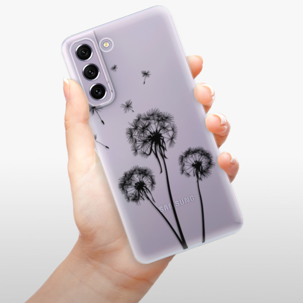 Silikonové pouzdro iSaprio - Samsung Galaxy S21 FE 5G - Three Dandelions black