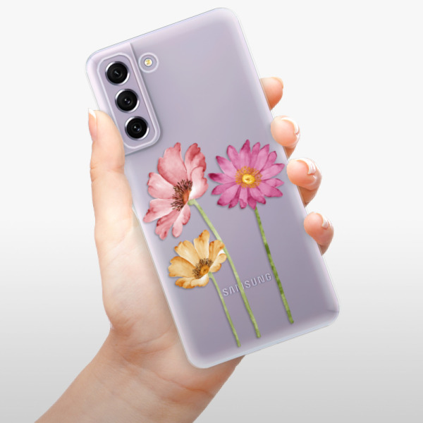 Silikonové pouzdro iSaprio - Samsung Galaxy S21 FE 5G - Three Flowers