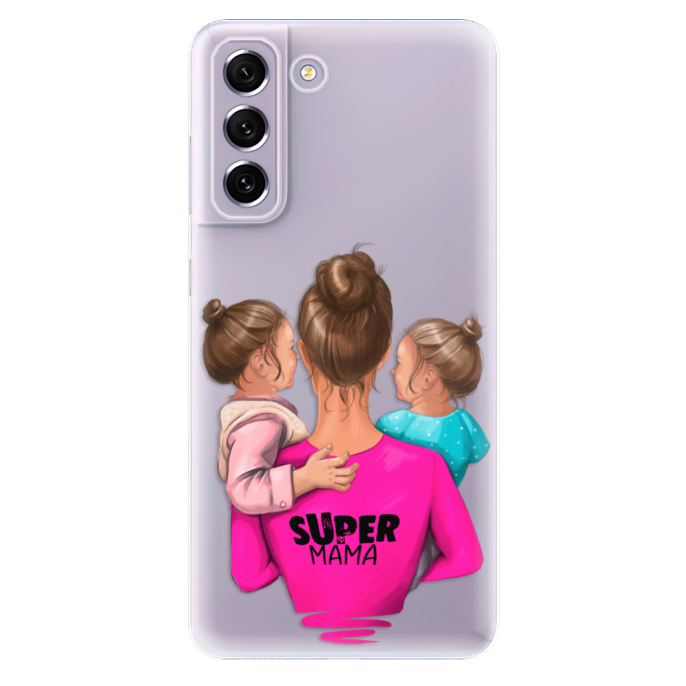 Odolné silikonové pouzdro iSaprio - Super Mama - Two Girls - Samsung Galaxy S21 FE 5G