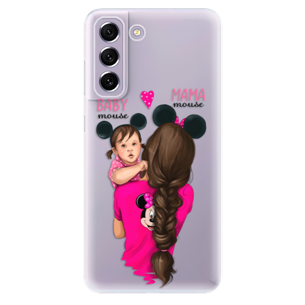 Odolné silikonové pouzdro iSaprio - Mama Mouse Brunette and Girl - Samsung Galaxy S21 FE 5G