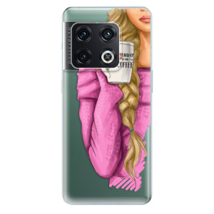 Silikonové odolné pouzdro iSaprio - My Coffe and Blond Girl na mobil OnePlus 10 Pro