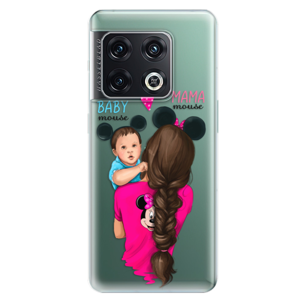 Odolné silikonové pouzdro iSaprio - Mama Mouse Brunette and Boy - OnePlus 10 Pro