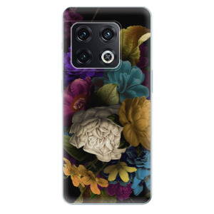Silikonové odolné pouzdro iSaprio - Dark Flowers na mobil OnePlus 10 Pro