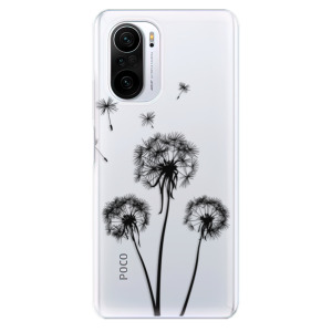Silikonové odolné pouzdro iSaprio - Three Dandelions - black na mobil Xiaomi Poco F3