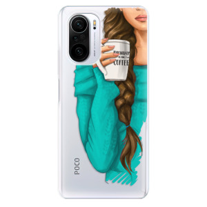 Silikonové odolné pouzdro iSaprio - My Coffe and Brunette Girl na mobil Xiaomi Poco F3
