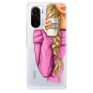 Silikonové odolné pouzdro iSaprio - My Coffe and Blond Girl na mobil Xiaomi Poco F3