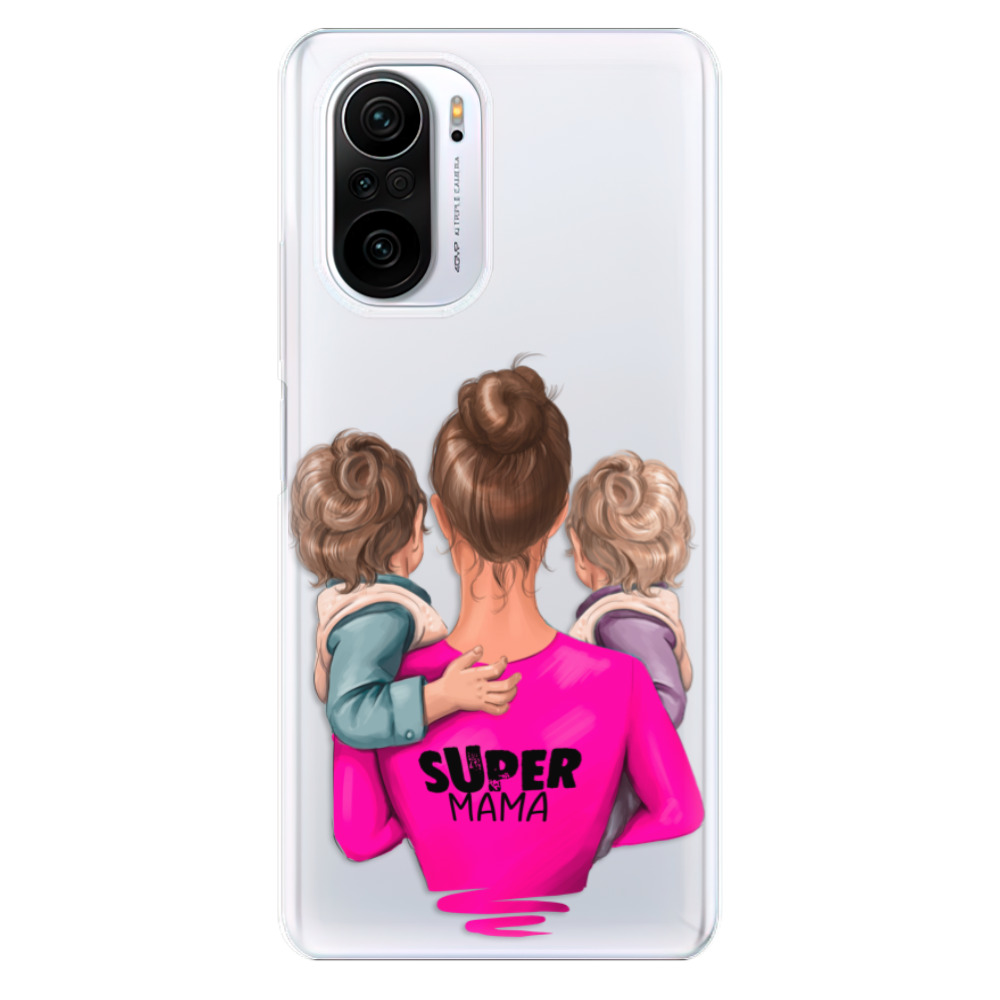 Odolné silikonové pouzdro iSaprio - Super Mama - Two Boys - Xiaomi Poco F3