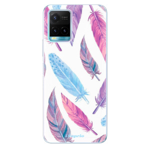 Silikonové odolné pouzdro iSaprio - Feather Pattern 10 na mobil Vivo Y21 / Y21s / Y33s