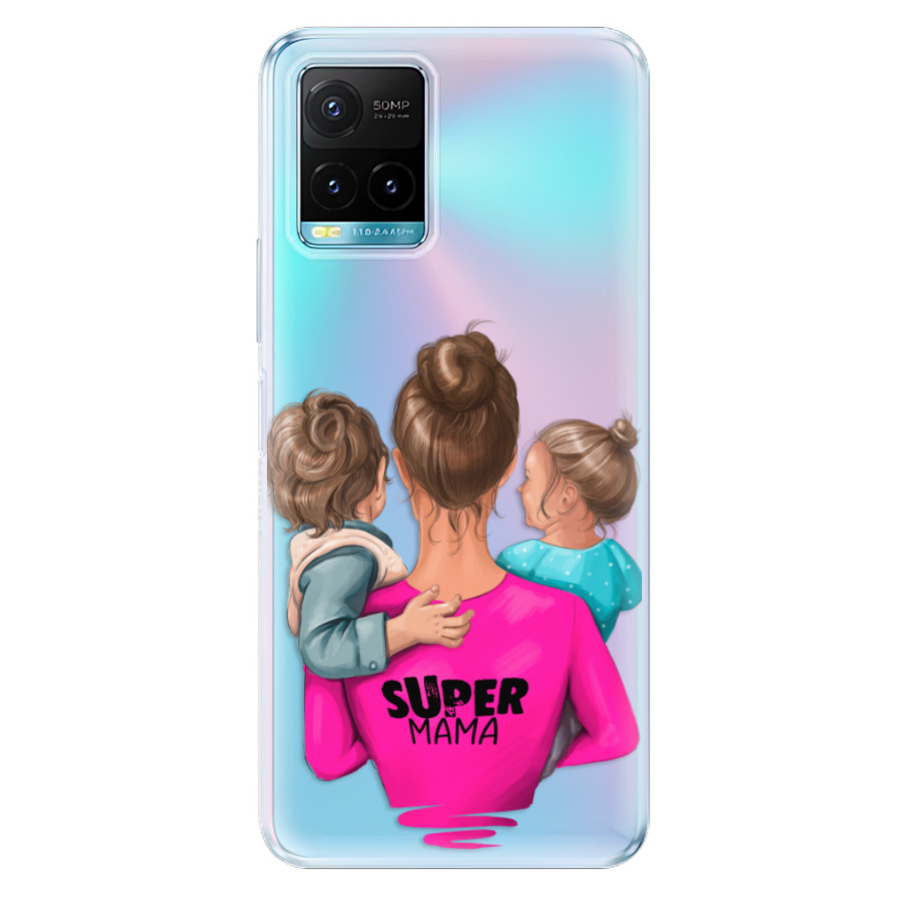 Odolné silikonové pouzdro iSaprio - Super Mama - Boy and Girl - Vivo Y21 / Y21s / Y33s